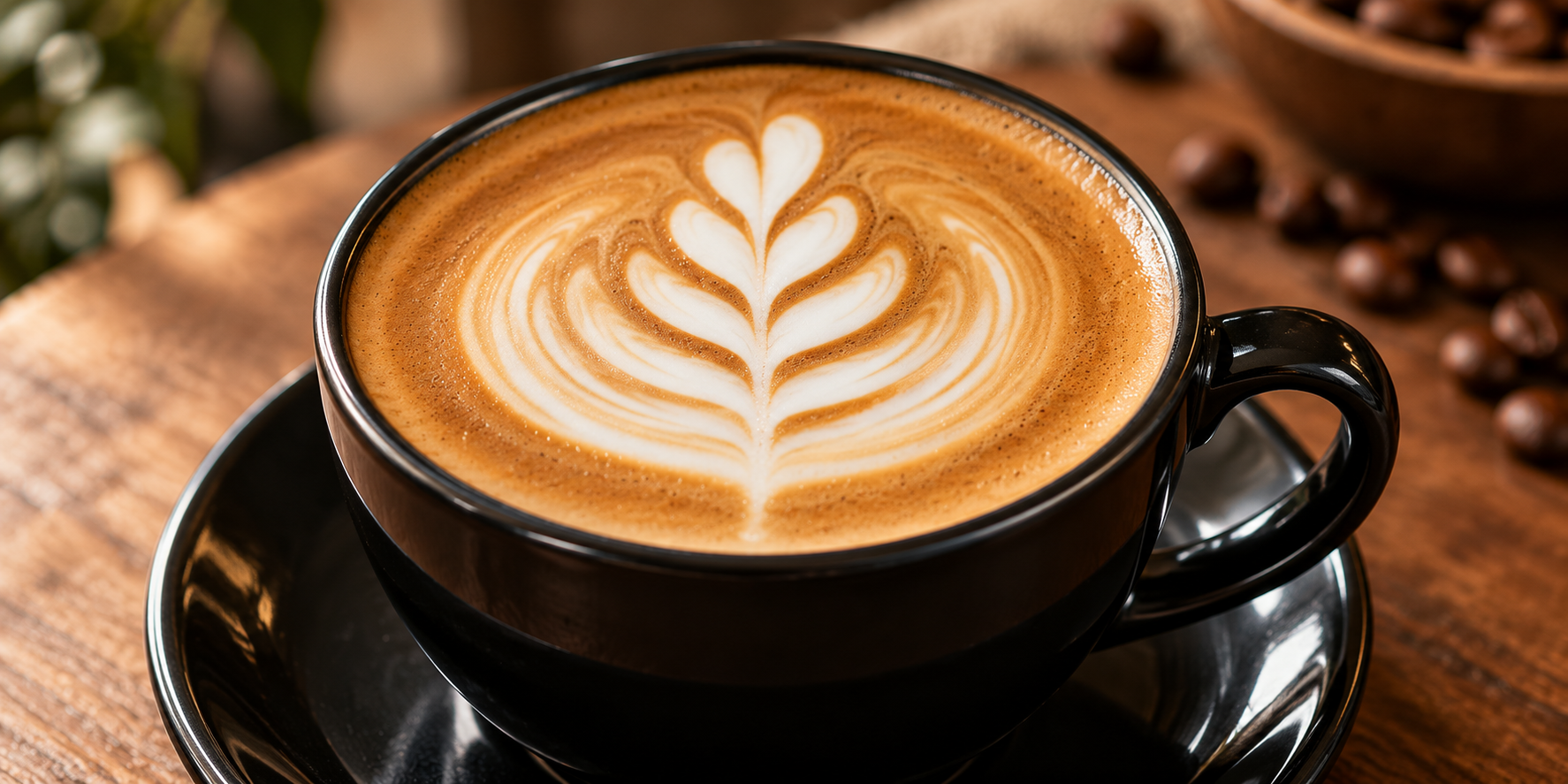 Coffee with latte art